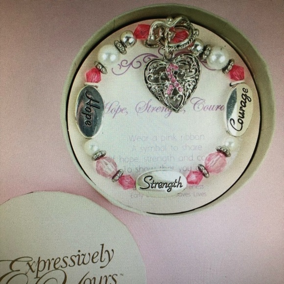 Hope, Strength, Courage Heart Charm Toggle - Picture 2 of 5